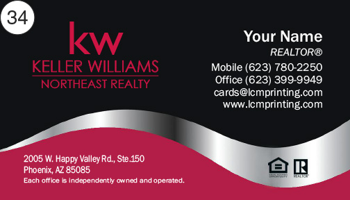 Keller Williams Business Card front 34